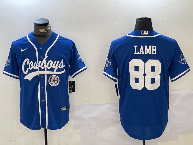 Men Dallas Cowboys #88 Lamb Blue Joint Name 2024 Nike Limited NFL Jersey style 930->pittsburgh steelers->NFL Jersey